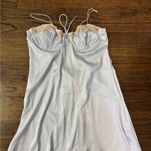 For Love Bell Lace Trim Mini Dress